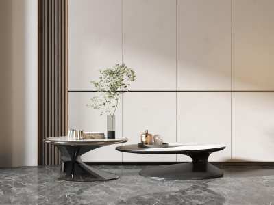 现代茶几3D模型下载